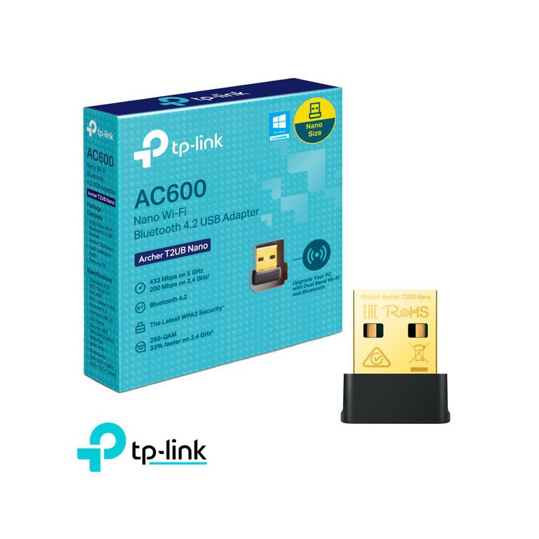 TP-Link Archer T2UB Nano Adaptador USB inalámbrico Wi Fi 5 AC600