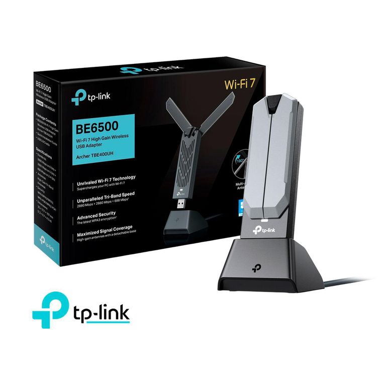 Archer TBE400UH BE6500 Wi-Fi 7 Adaptador USB Inalámbrico Triple Banda