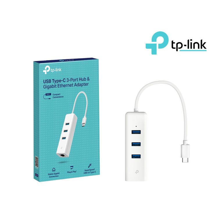 TP-LINK UE330C Adaptador USB tipo C a Hub 3 puertos y Gigabit Ethernet