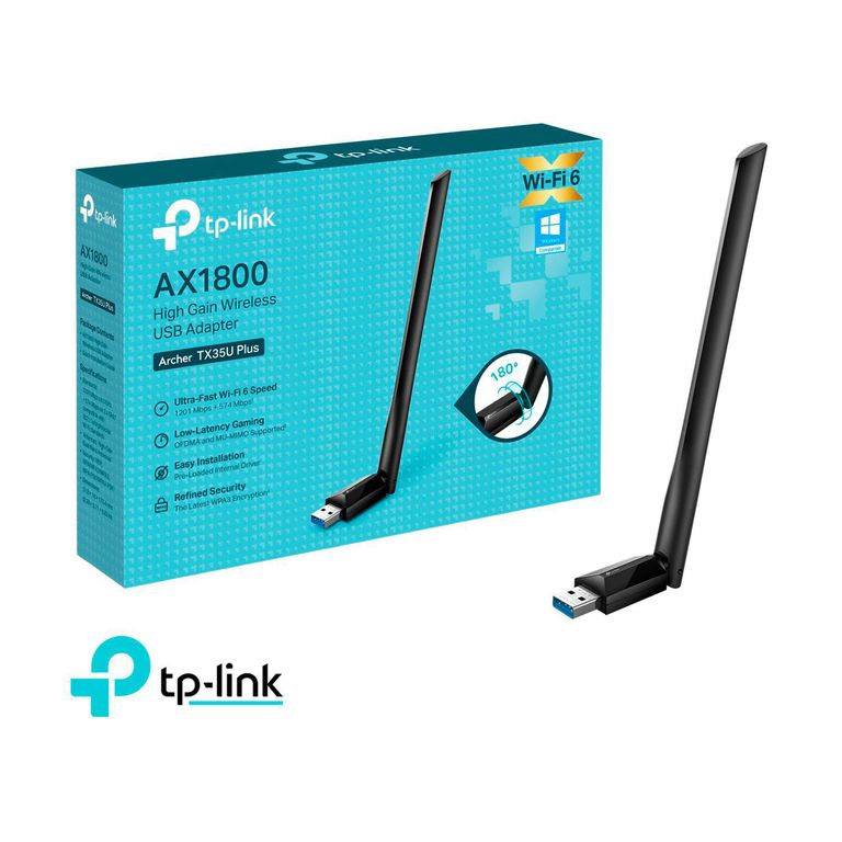 Archer TX35U Plus AX1800 Wi-Fi 7 Adaptador USB Inalámbrico Doble Banda