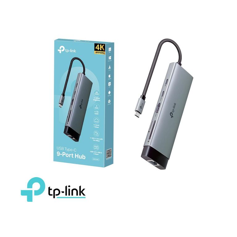 TP-LINK UH9120C Adaptador Hub USB Tipo C 9 puertos en 1