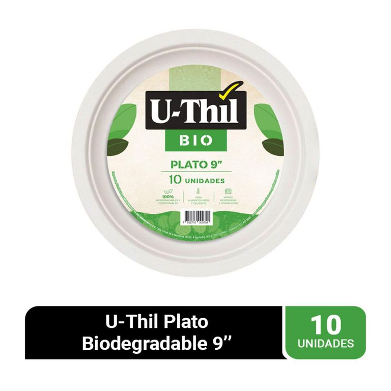 Uthil Pack Platos 9 BIO 10 unidades