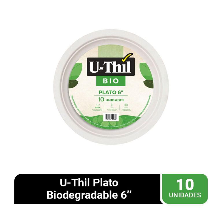 U-Thil Pack Platos 6" BIO 10 unidades
