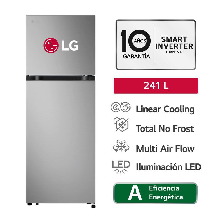 Refrigeradora LG VT24BPY 241L Plateado