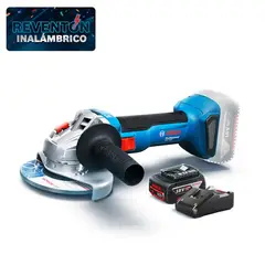 BOSCH - Amoladora Angular 18V Baretool + Cargador GAL 18V-40 de 18V + Batería de Iones de Litio 18V GBA 18V 4.0Ah.