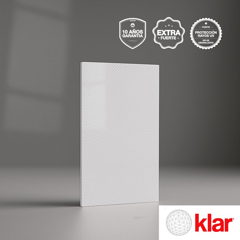 Policarbonato Sólido Prismático 3mm 1.22x2.44m Blanco