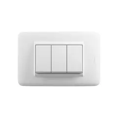 BTICINO - Interruptor 3 Vías Triple 10A Doméstico Placa Blanco