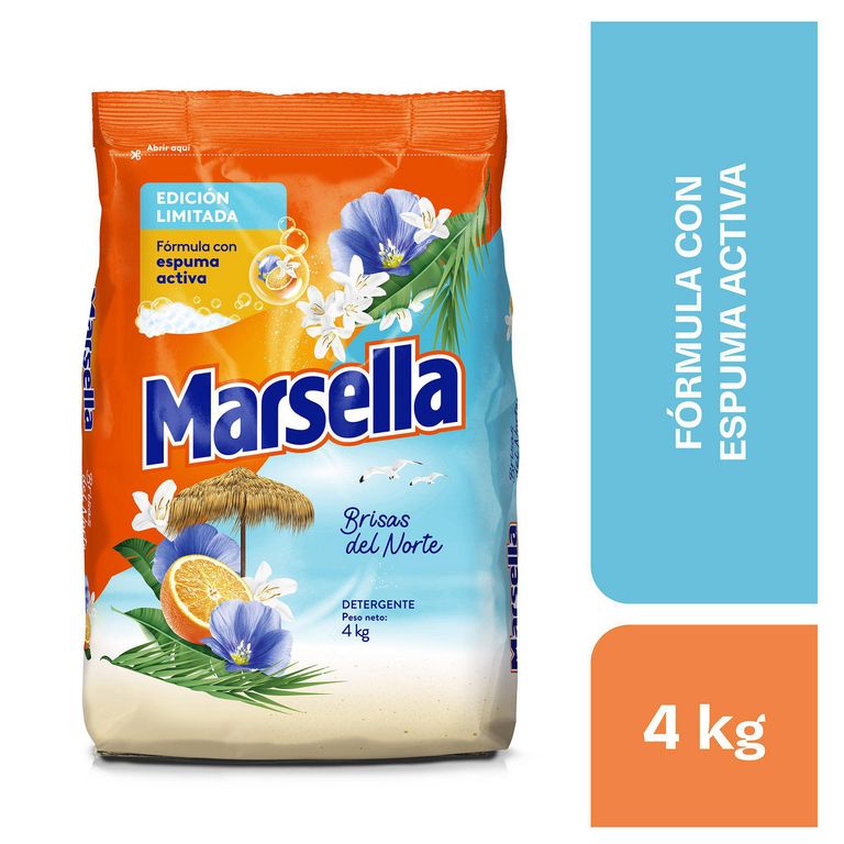 Detergente en Polvo Marsella Aroma Brisas 4KG