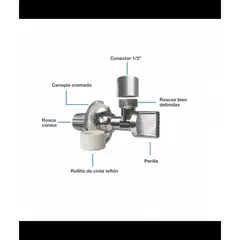 METUSA - Llave Ang Universal 1-2 1-2 M-H V3