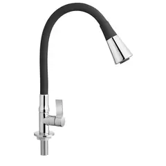 TREBOL - Griferia de Cocina Sencilla Flexible Savona Negra