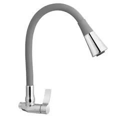 TREBOL - Griferia de Cocina Sencilla Flexible Savona Gris a Pared