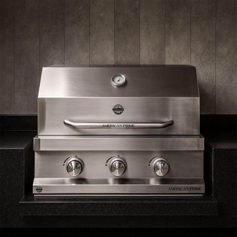La Carbonera Grill Parrilla Empotrable a Gas American Prime Acero Inoxidable 64x57cm