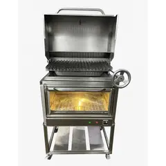 LA CARBONERA GRILL - Parrilla Movible con Caja China Broker Master 70x50x85cm