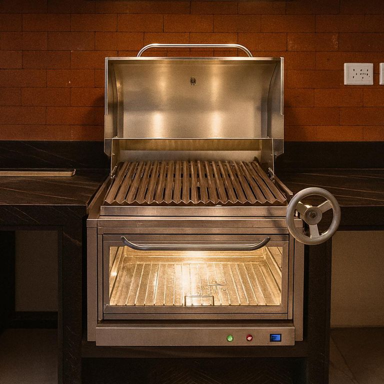 La Carbonera Grill Parrilla Empotrable con Caja China Broker Master 70x50x42cm