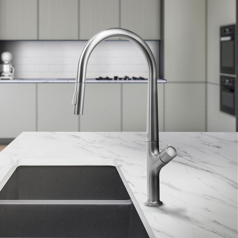 Griferia de Cocina Monomando con Sensor Negroni Gun Metal