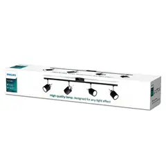 PHILIPS - Barra LED 4 focos Meranti Plata