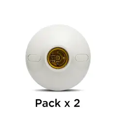 VETO - Plafón E27 LED Pack x 2 Blanco
