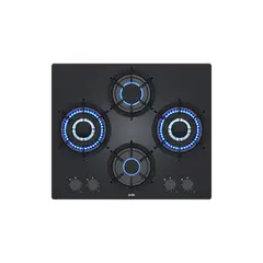 Sole - Encimera a Gas 4 Quemadores Negro 60cm 3120SOLCO081