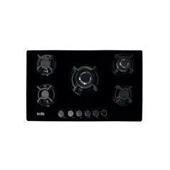 SOLE - Encimera a Gas 5 Platos Negro 3120SOLCO059