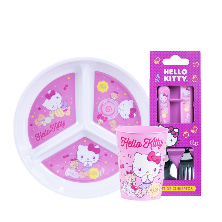 Set Melamine con División Hello Kitty