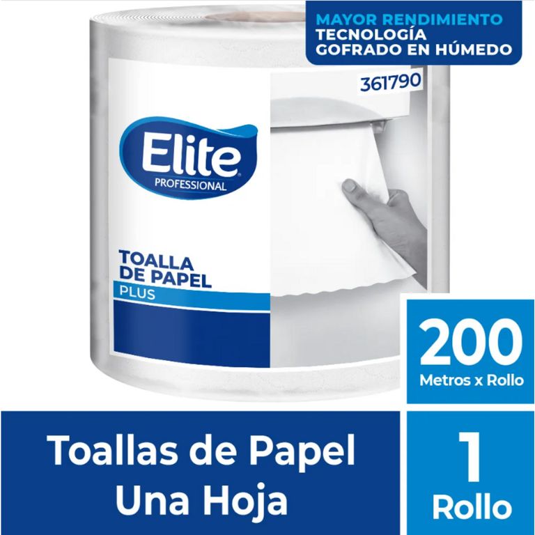 Papel Toalla Plus Elite 1 Rollo de 200M