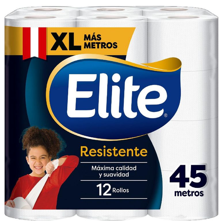 Papel Higienico Elite XL 12 Rollos x 45 Metros