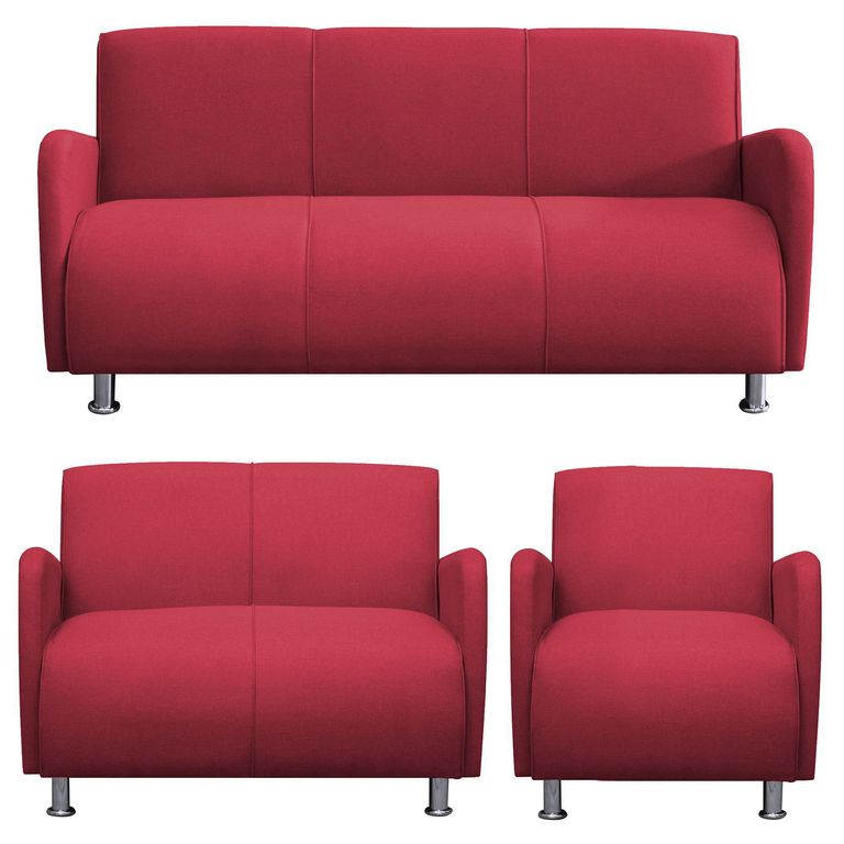 Sofá 6 Cuerpos Naomi 343x80x70cm Rojo