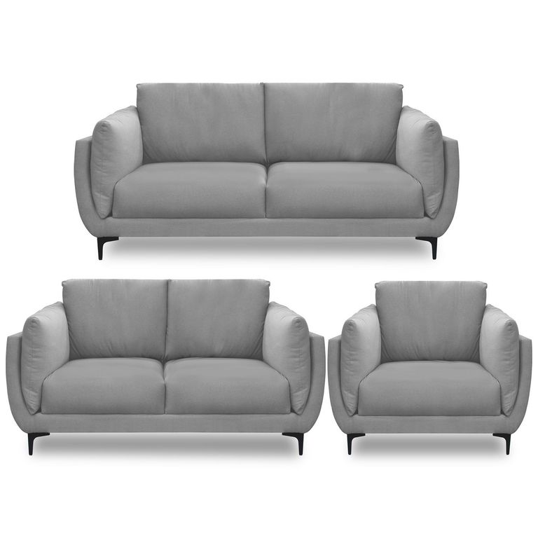 Sofá 6 Cuerpos Maelis 200x89x80cm Gris