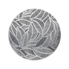 DOS POR MEDIO - Individual Hojas Redonda 38x38 PVC Plata