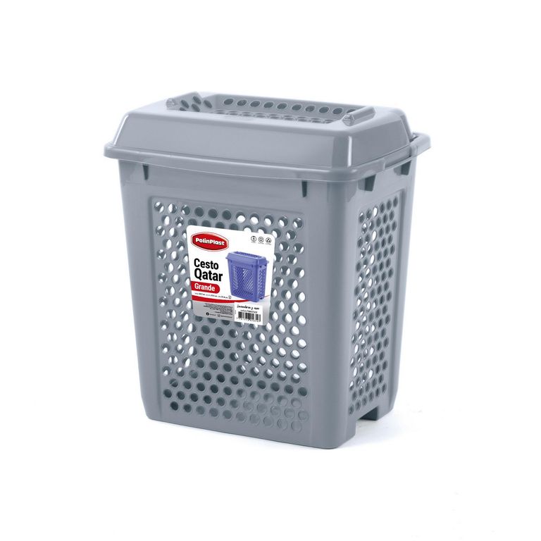Cesto Grande Qatar 33x51x45cm Gris