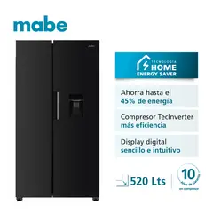 Mabe - Refrigeradora Side by Side No Frost 520 Litros Black Steel MSD565QMLSP0