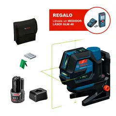 BOSCH - Nivel Láser GCL 12V-50-22 CG + Batería y cargador 12V + Regalo: Medidor GLM 40