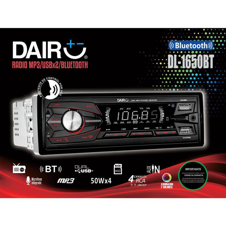 Radio Dairu Con MP3, Doble Puerto USB Y Bluetooth.