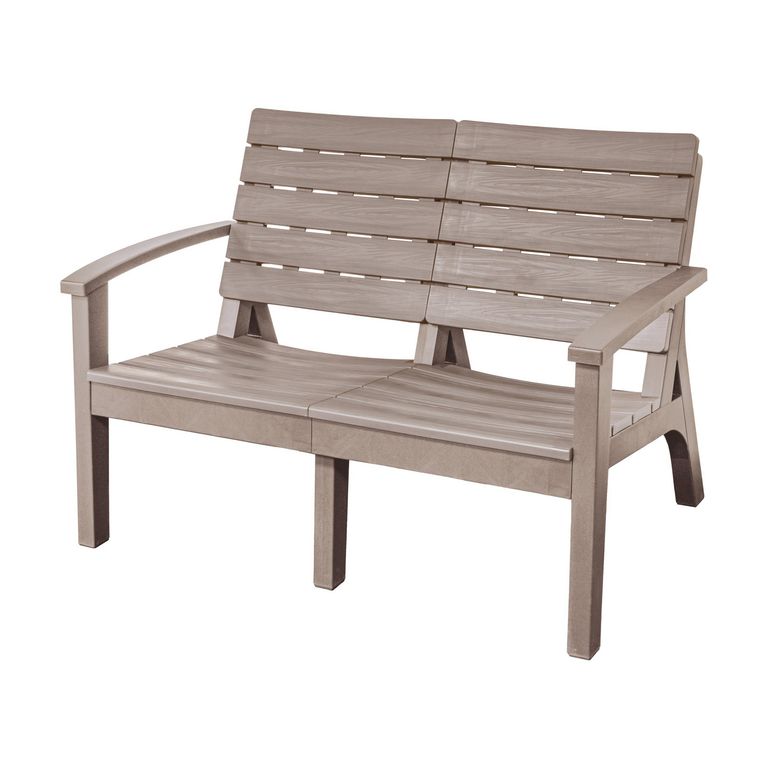 Juego de Living Seccional de Terraza Roble 2 Personas Marrón