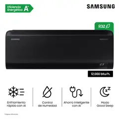SAMSUNG - Aire Acondicionado WF AR70F12D1DB/PE Negro