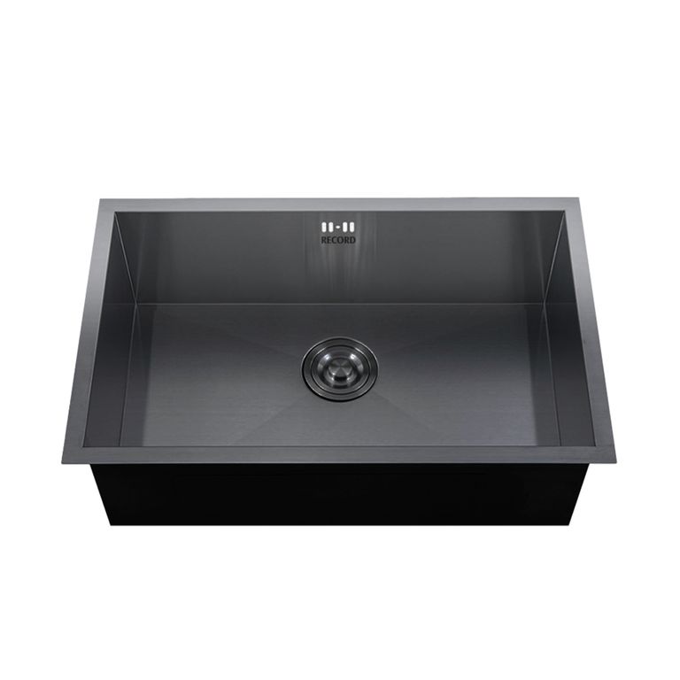 Lavadero Vesubio Negro 1 Poza Acero Inoxidable 68x22x22cm.