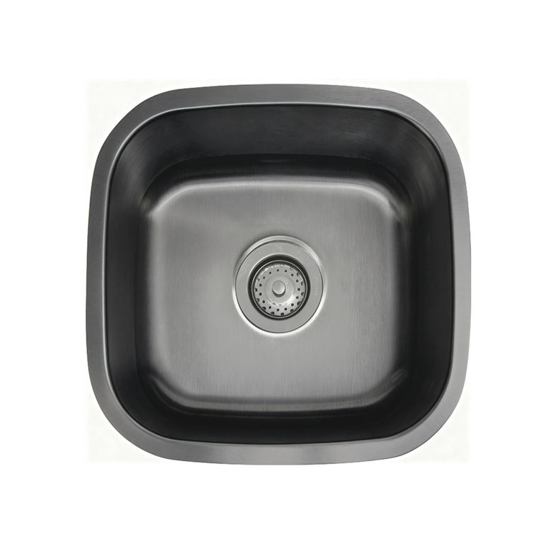Lavadero Antártico Negro 1 Poza Acero Inoxidable 47.5x20x20cm.