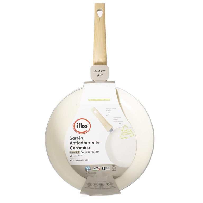 Sartén 24cm Cerámico Blanco