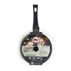 ILKO - Sartén con Tapa 14cm Acero inoxidable Negro