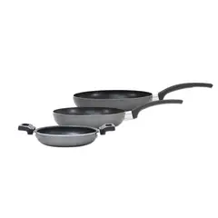 ILKO - Pack x3 Sartenes Acero inoxidable Negro