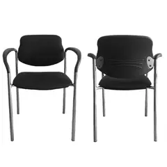 ZIYAZ - Silla Fija de Visitante Styl Tapiz Negro