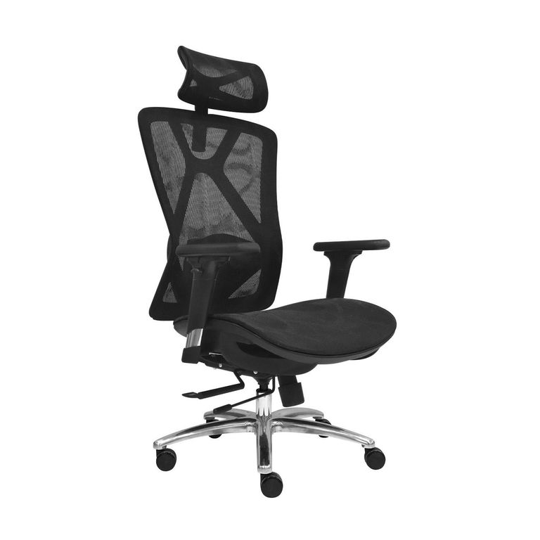 Silla de Escritorio con Cabecera Levi Plus II Negro