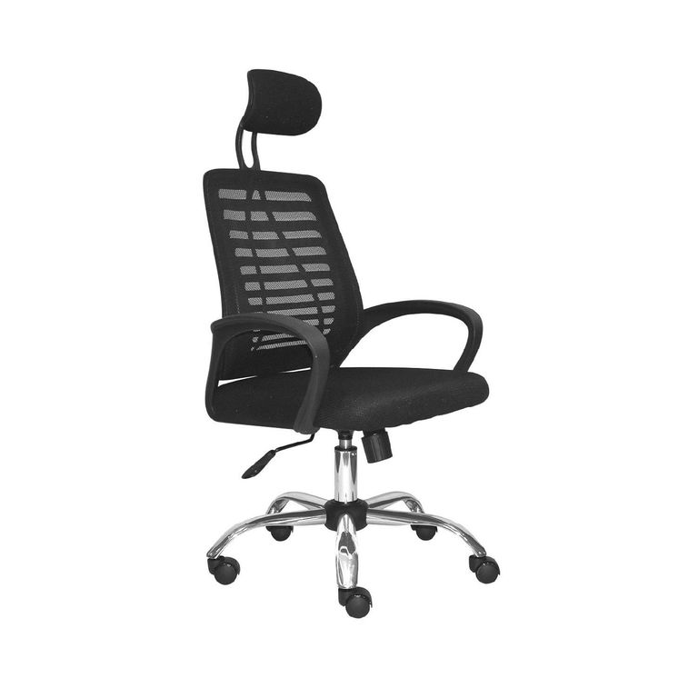 Silla de Escritorio con Cabecera Loto Negro