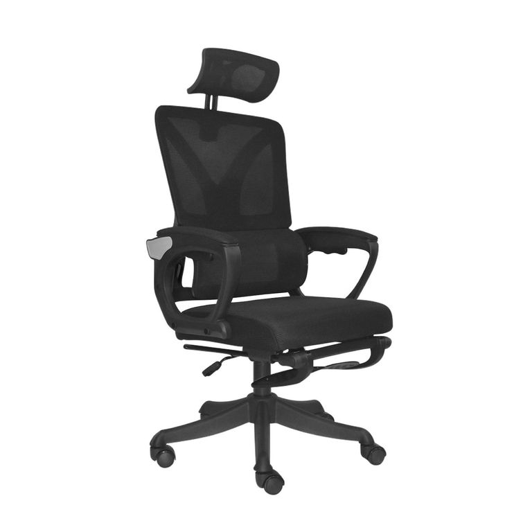 Silla de Oficina con Posapiés Evox Negro