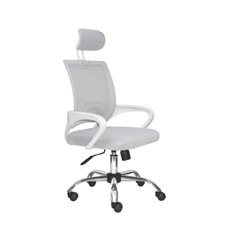 Silla de Escritorio con Cabecera Atlantis Gris