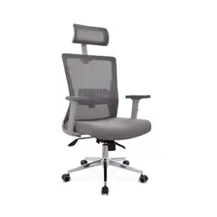 BONNO - Silla de Escritorio con Cabecera Ken Gris