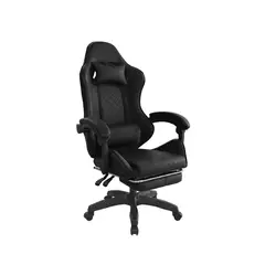 BONNO - Silla Gamer con Reposapiés BYD Negro