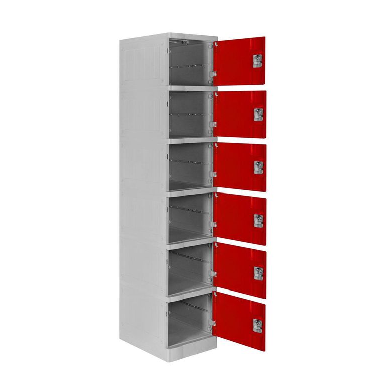 Locker ABS LP1-06 Porta Candado Color Rojo.