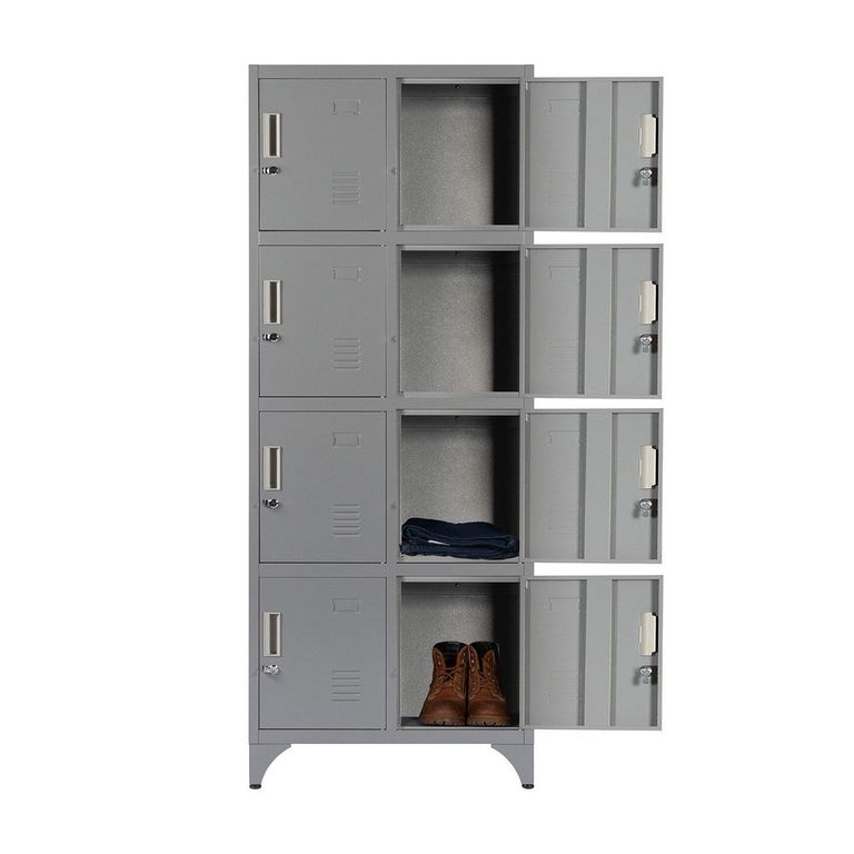 Locker Metálico MK2-04 8 Puertas Porta Candado.