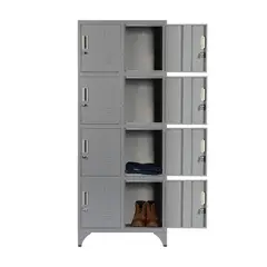 MALETEK - Locker Metálico MK2-04 8 Puertas Porta Candado.